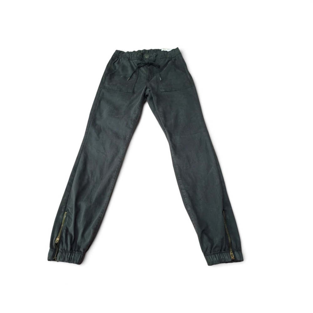 American Eagle High Rise NWT Jogger Pants Charcoal Grey Size 6 28W Ankle Zip